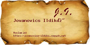 Jovanovics Ildikó névjegykártya